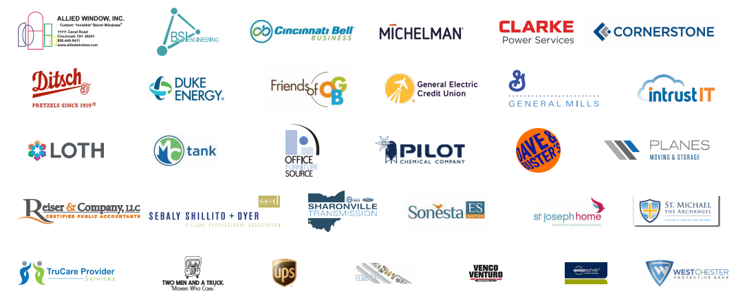 Sponsors' logos on banner